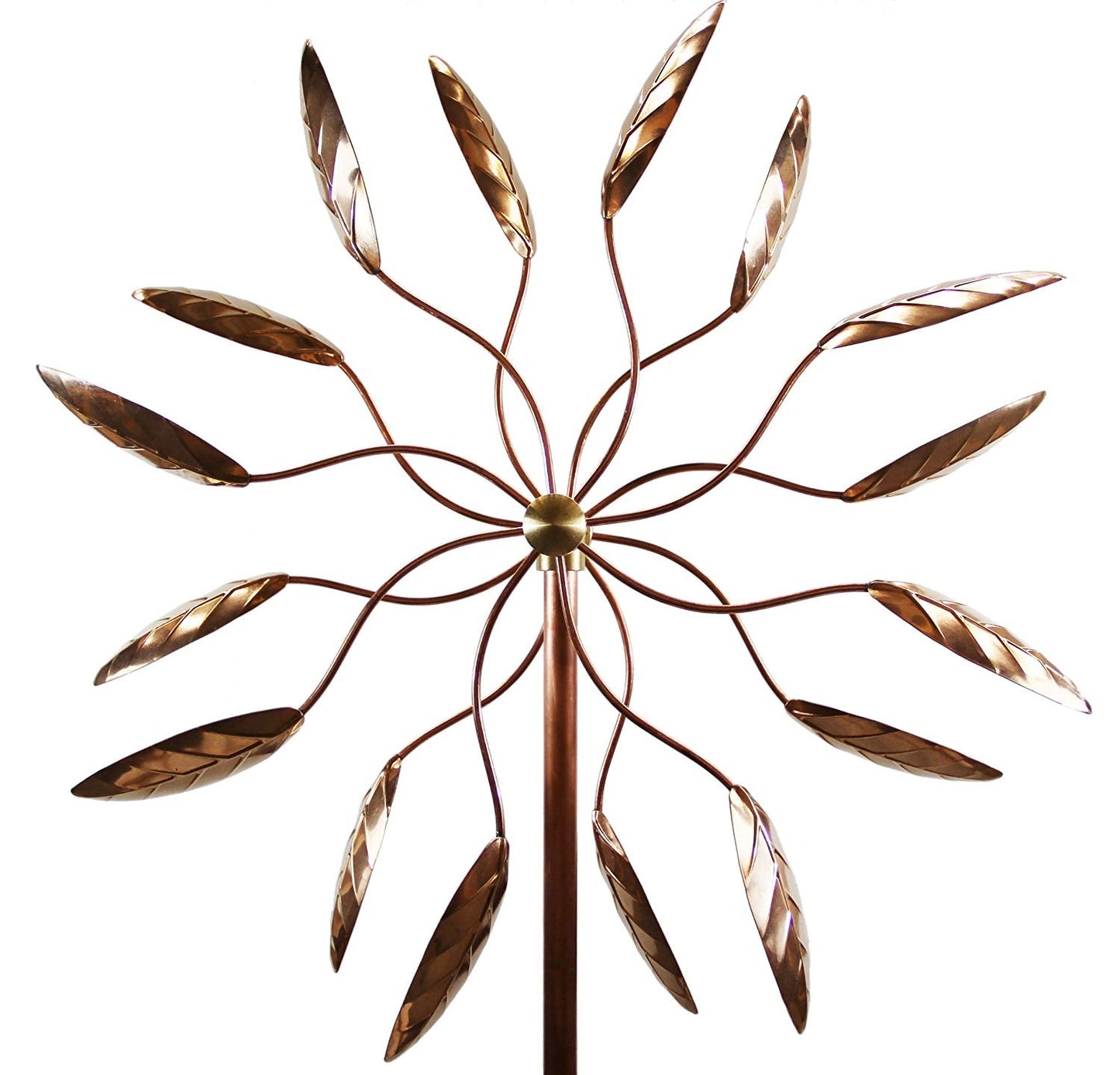 Stanwood Wind Sculpture: Spinning Ficus Leaves