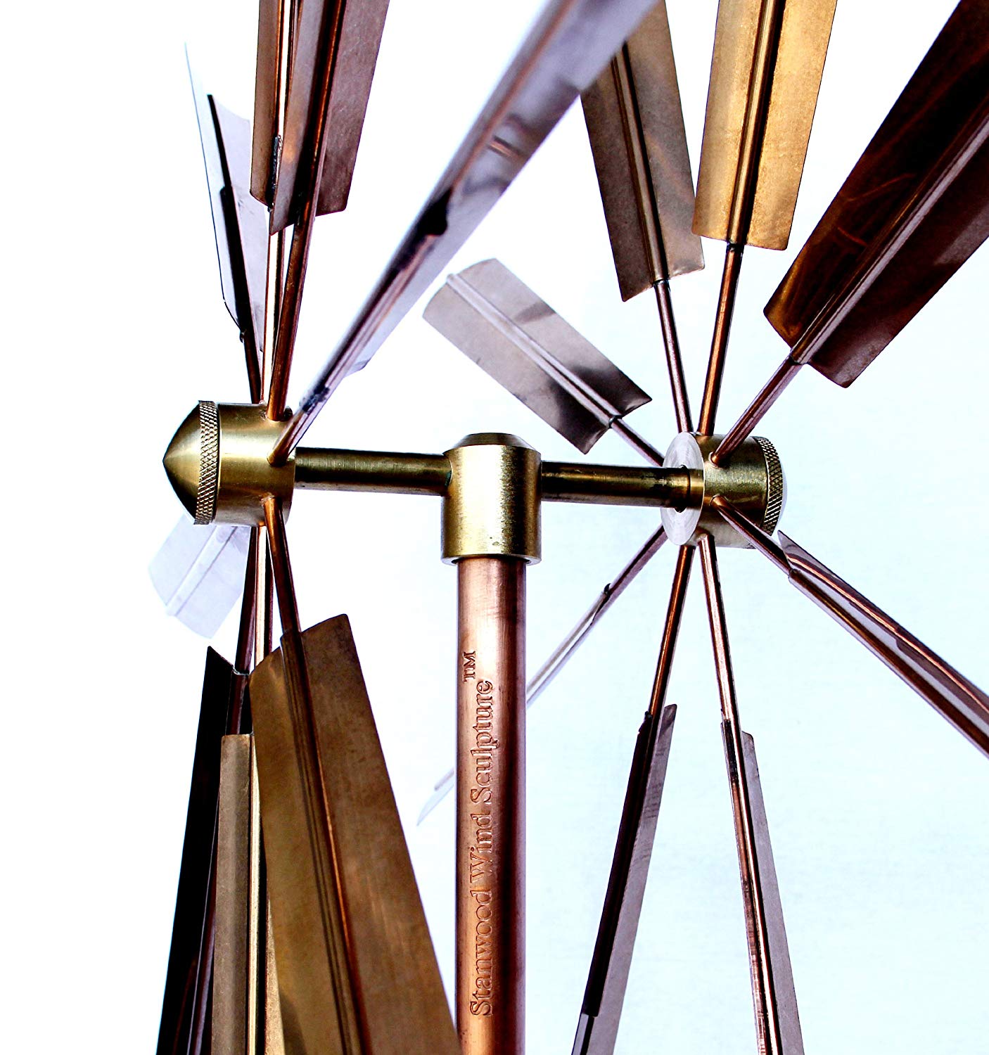 Stanwood Wind Sculpture: Double Windmill Spinner