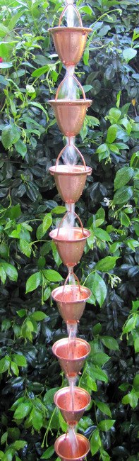 Stanwood Rain Chain: Large Cup/Bell 8-ft