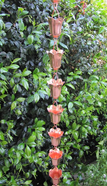 Stanwood Rain Chain: Tulip Flower Blossom 8-ft