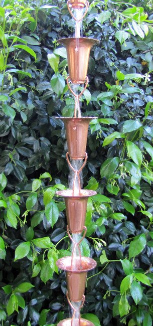 Stanwood Rain Chain: Funnel/Cup Shape 8-ft