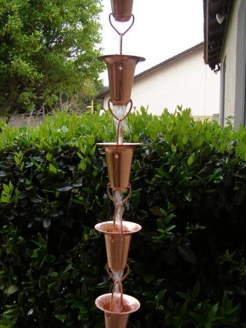 Stanwood Rain Chain: Funnel/Cup Shape 8-ft