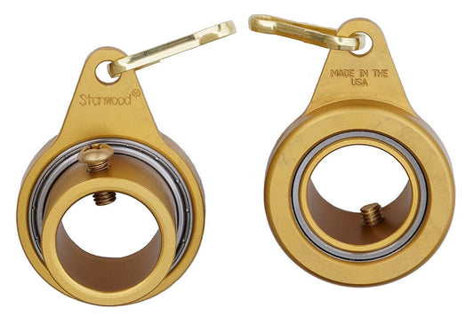 Stanwood Wind Sculpture: Non Tangle Flagpole Rings, Anodized Aluminum with Stainless Steel Bearing - 1", Pack of 2 - Proudly MADE IN THE USA